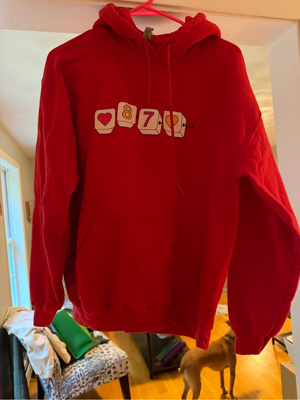 Red Graphic Pullover Hoodie - Travis and Taylor fans